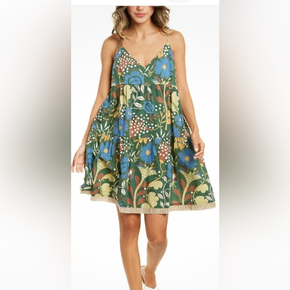Velvet by Graham  & Spencer Zion Mini Dress Green Floral
